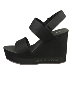 Calvin Klein WEBBING IN Women Wedge Sandals in Black