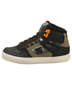 DC Shoes PURE HIIGH-TOP WC WINTER Men Skate Trainers in Black Green