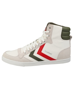 hummel SLIMMER STADIL HIGH Men Casual Trainers in White Green