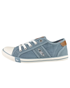 Mustang LACE UP LOW TOP Women Casual Trainers in Blue White