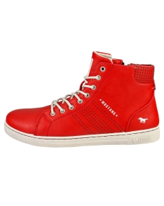 Mustang LACE UP SIDE ZIP MID Women Casual Trainers in Red