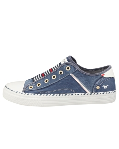 Mustang LOW TOP SNEAKERS Women Casual Trainers in Jeans Blue