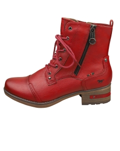 Mustang SIDE ZIP LOW HEEL Women Ankle Boots in Red
