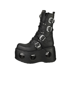 New Rock BOOT METALLIC M-373-VC2 Unisex Platform Boots in Black