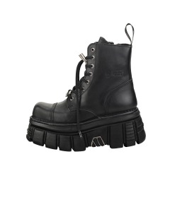 New Rock COMBAT BOOTS Unisex Platform Boots in Black