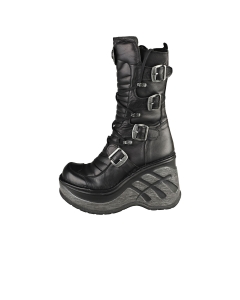 New Rock CUNA M-SP9873-C4 Unisex Platform Boots in Black
