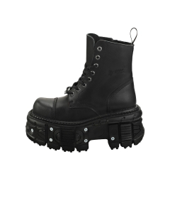 New Rock M-TANK083-C1 Unisex Platform Boots in Black