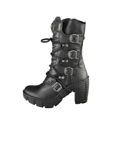 New Rock M-TRCASCO008-S2 Women Ankle Boots in Black