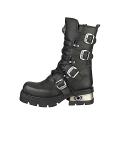 New Rock METALLIC Unisex Platform Boots in Black