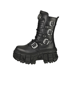 New Rock TANK M-WALL373-S1 Unisex Platform Boots in Black