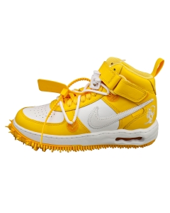 Nike AIR FORCE 1 MID OFF-WHITE Unisex Fashion Trainers in White Yellow