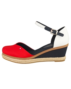 Tommy Hilfiger BASIC CLOSED TOE MID Women Wedge Sandals in Navy Red White