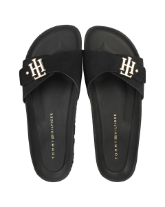 Tommy Hilfiger MOLDED FOOTBED FLAT Women Walking Sandals in Black