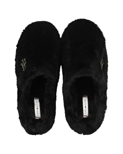 Tommy Hilfiger MONOGRAM SHINY Women Slippers Shoes in Black