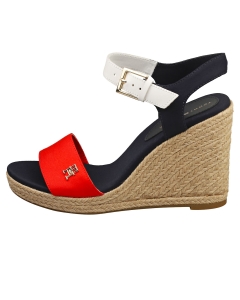Tommy Hilfiger STRIPES Women Wedge Sandals in Red White Blue