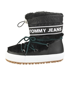 Tommy Jeans FUNNY FAUX SNOWBOOT Women Fashion Boots in Black