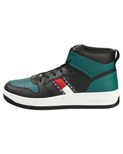 Tommy Jeans MID CUT BASKET Men Casual Trainers in Black Green