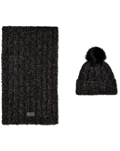 UGG BOUCLE BEANIE AND SCARF SET Gift Set in Black