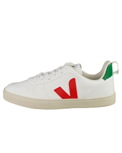 VEJA SMALL V-10 Kids Casual Trainers in White Red