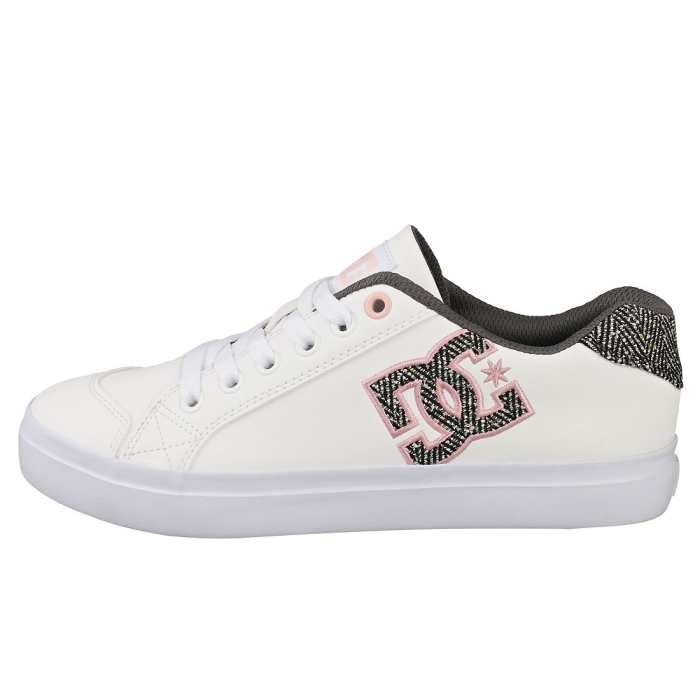 DC Shoes CHELSEA PLUS SE SN Women Skate Trainers in White Grey