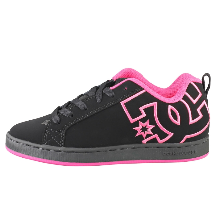 DC Shoes COURT GRAFFIK Women Skate Trainers in Black Pink