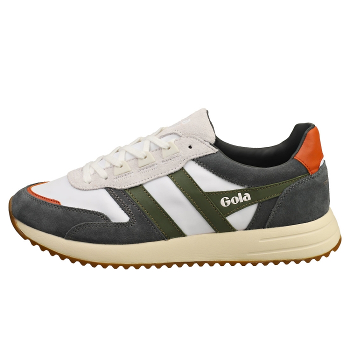 Gola CHICAGO Men Casual Trainers in White Storm Khaki