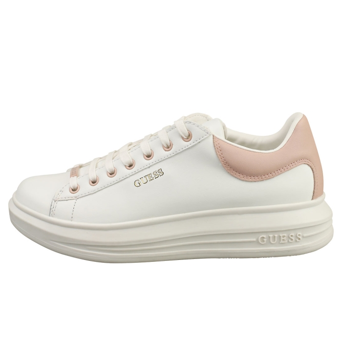Guess white and pink trainers clearance