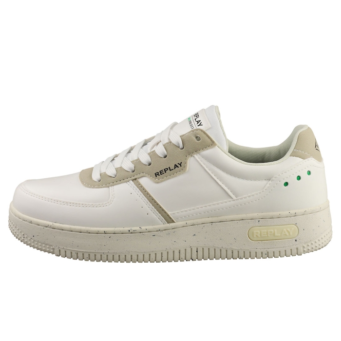 Replay Epic M Green Mens White Sneaker Fashion