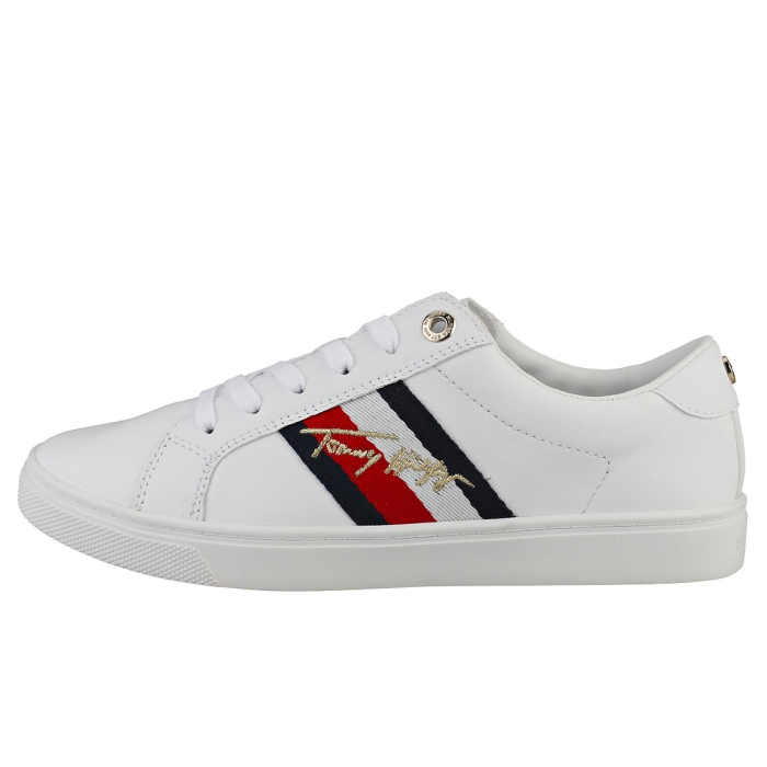 Tommy Hilfiger SIGNATURE CUPSOLE SNEAKER Women Fashion Trainers in White