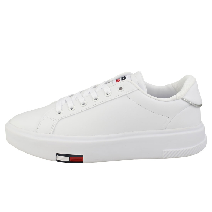 tommy jeans fashion cupsole womens white trainers